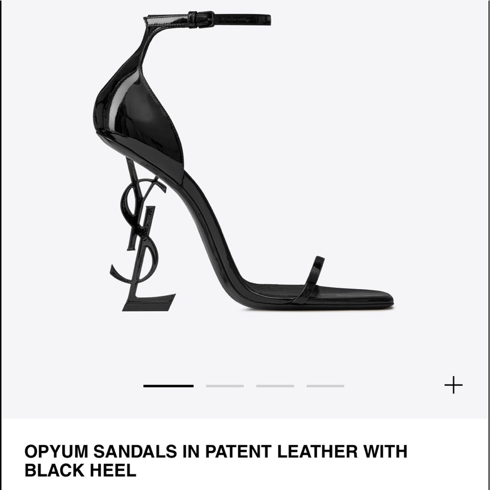 YSL PATENT LEATHER BLACK HEELS